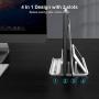 Vaydeer Double-Slot Adjustable Vertical Laptop Stand Newly Designed 2 Slot Aluminum Desktop Holder for All MacBook/Chromebook/Surface/Dell/iPad Up to 17.3 Inches - Silver