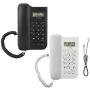 Qinhum Corded Phone Wired Telephone Desktop Wall Mount Seniors Landline Phones for Home Office … (White)