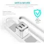 iPhone Charger, Overtime Apple MFi Certified 4ft Lightning USB Cable with Dual Port Wall & Car Charger Adapter for iPhone 11 Pro Max X Xs XR 8 7 6s 5 SE, iPad Pro Air Mini - White