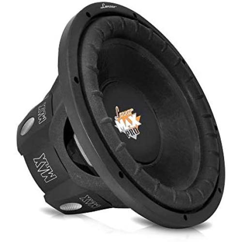 LANZAR 6.5 inch Car Subwoofer Speaker - Black Non-Pressed Paper Cone, Aluminum Voice Coil, 4 Ohm Impedance, 600 Watt Power and Foam Edge Suspension for Vehicle Audio Stereo Sound System - MAXP64, 6.5'' -inch