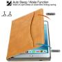 New iPad Mini Case 5th Generation with Pencil Holder - Mini iPad 4 Leather Stand Folio - Wallet Pocket - Handle Strap - Soft TPU B