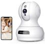 Wireless Camera, 1080P HD WiFi Pet Camera Baby Monitor, Pan/Tilt/Zoom IP Camera for Elder/Nanny Security Cam Night Vision Motion Detection 2-Way Audio Cloud Service Available Webcam White