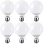 TORCHSTAR G25 Globe led Bulb, Dimmable Vanity Light, 5.5W (60W Eqv.), UL-Listed, 5000K Daylight for Makeup Mirror, Pendant, Bathroom, Dressing Room, 3-Year Warranty, Pack of 6