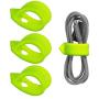 ELFRhino Cord Organizer Cable Straps Clips Wire Ties Charging Cord Power Cord Earphone Headphone Wrap Winder Holder Keeper Manager Management(Set of 3, Green)