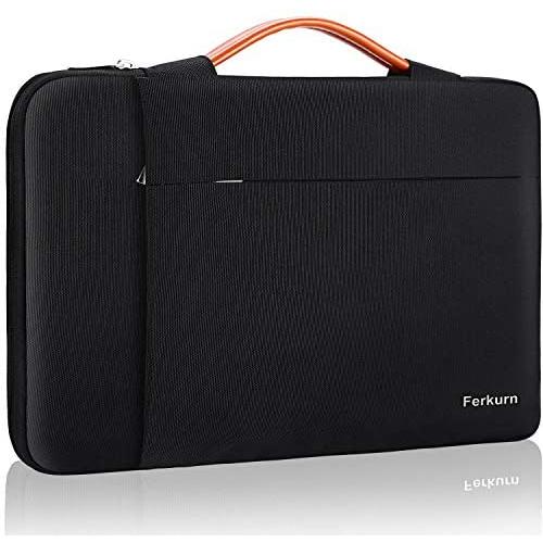 Ferkurn 11.6 Inch Laptop Sleeve Chromebook Bag Carrying with Handle Compatible with Chromebook R11, Mac Air 11 inch, MacBook Pro 13 inch, Chromebook 3100, Waterproof Computer case with Pocket, Black