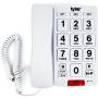 Tyler TBBP-3-WH Big Button Corded Phone with Speakerphone for Seniors and Ease of Use