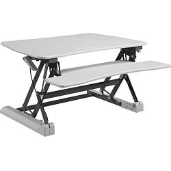 Lorell Sit-to-stand Gas Lift Desk Riser, White