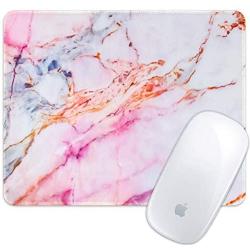 Marphe Mouse Pad Pink Blue Purple Marble Mousepad Stitch Edge Non-Slip Rubber Gaming Mouse Pad Rectangle Mouse Pads for Computers Laptop