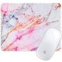 Marphe Mouse Pad Pink Blue Purple Marble Mousepad Stitch Edge Non-Slip Rubber Gaming Mouse Pad Rectangle Mouse Pads for Computers Laptop