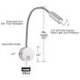 ZazenTech DC 12V Reading Lights, RV Interior Lights with USB Charging Port, 3W Warm White Flexible Gooseneck Lamp for Car, Van, Boat and Motorhome (Aluminum) ZazenTech DC 12V Reading Lights, RV Interior Lights with USB Charging Port, 3W Warm White Flexible Gooseneck Lamp for Car, Van, Boat and Motorhome (Aluminum)