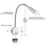 ZazenTech DC 12V Reading Lights, RV Interior Lights with USB Charging Port, 3W Warm White Flexible Gooseneck Lamp for Car, Van, Boat and Motorhome (Aluminum)
