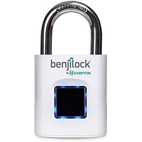 BenjiLock By Hampton 43MM Fingerprint Padlock, White