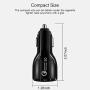 Car Charger, SHOCKTU USB Fast Car Adapter,Dual USB car Charger, Qualcomm 3.0 Car Charger, Fast car Charger 30W 3.1A 12V/24V for iPhone Samsung Galaxy S10 S9 S8 Plus Note9 iPhone 11-Black