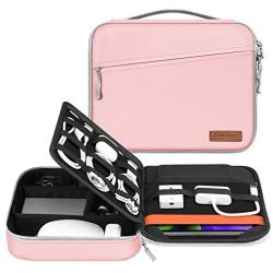 Electronic Organizer Bag, FINPAC Portable Accessories Storage for Cable/Cord/Charger/Phone/USB/SD Card, Portfolio Tablet Sleeve Carrying Case for iPad Pro 11 in/10.2'' New iPad/10.5'' iPad Air/9.7'' iPad