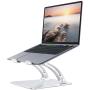 Nulaxy Laptop Stand, Ergonomic Height Angle Adjustable Computer Laptop Holder Compatible with MacBook, Air, Pro, Dell XPS, Samsung, Alienware All Laptops 11-17'', Supports Up to 44 Lbs-Silver