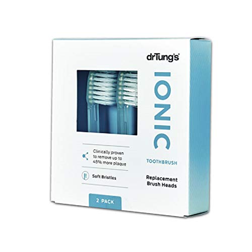 DR TUNGS IONIC Hygienic Replacement Brush Heads for Cleaner Whiter Teeth, Makes Teeth Repel Plaque! Bringing Healthy Smiles Naturally, Clinically Proven to Remove up to 48 Percent More Plaque.