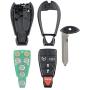2PCS Replacement fit for Uncut 433MHz Keyless Entry Remote Control Car Key Fob Chrysler 300/ Dodge Challenger Charger Durango Magnum/Grand Cherokee M3N5WY783X IYZ-C01C