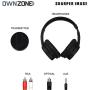 Sharper Image OWN ZONE Wireless Rechargeable TV Headphones- RF Connection, 2.4 GHz, Transmits Wirelessly up to 100ft, No Bluetooth Required, AUX, RCA, & Optical Cable Included (Black)