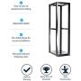 StarTech - 4POSTRACKBK .com 42U Open Frame Server Rack - 994.5lbs capacity - 4 Post Adjustable Depth (22'' to 40'') Network Equipment Rack w/ Casters (4POSTRACKBK) black