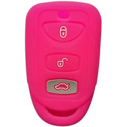 Coolbestda Silicone 3 Buttons Smart Key Fob Remote Cover Case Keyless Jacket Protector Holder for Hyundai Elantra Genesis Sonata Kia Sorento Forte Optima Rondo Spectra