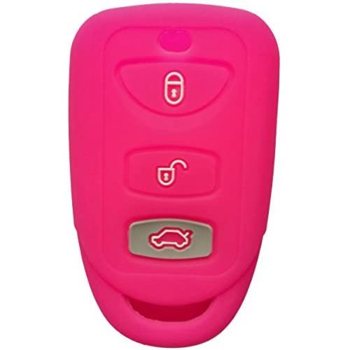 Coolbestda Silicone 3 Buttons Smart Key Fob Remote Cover Case Keyless Jacket Protector Holder for Hyundai Elantra Genesis Sonata Kia Sorento Forte Optima Rondo Spectra