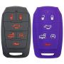 2X Coolbestda Key Fob Remote Sleeve Cover Rubber Case Keyless Remote Shell Bag for 2021 2020 Dodge Ram 1500 Limited Laramie Longhorn OHT-4882056