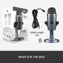 Blue Yeti Nano Professional Condenser USB Microphone with Multiple Pickup Patterns & No-Latency Monitoring for Recording and Streaming on PC & Mac - Shadow Grey