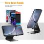 Verigle, , Aluminum, Desktop Tablet Dock, Smartphone, Holder Compatible With 4~8inch iPhone Xs XR 8 X 7 6 6s Plus SE 5 5s, Tablet, All Android, Black, 1 Pack