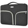 HESTECH Chromebook Case,11.6''-12.5 inch Water Repellent Polyester Protective Laptop Sleeve Bag Handle Front Pockets Acer/HP Stream/Samsung/Microsoft Surface Pro 7/3/4/5/6,Black
