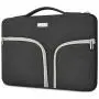 HESTECH Chromebook Case,11.6''-12.5 inch Water Repellent Polyester Protective Laptop Sleeve Bag Handle Front Pockets Acer/HP Stream/Samsung/Microsoft Surface Pro 7/3/4/5/6,Black