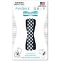 LoveHandle Universal Phone Grip for Most Smartphones, Mini Tablets and Cases, Black Checkered Design Elastic Strap with Black Base, lh-01-blackcheckered