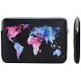 Case Star Laptop case for New MacBook Pro13 Inch New Models A2159 A1989 A1708 A1706+13 Inch Neoprene Laptop Sleeve+Electronics Accessories Pouch+Silicone Keyboard Cover+Brush(World Map 5pcs Set)