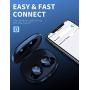 Wireless Earbuds, Boltune Bluetooth V5.2 with 4 Mics Super Lightweight Bluetooth Earbuds, CVC 8.0 Stereo Sound Deep Bass, IPX8 Waterproof in-Ear Headphones Single/Twin Mode for iPhone/Android