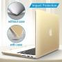 IBENZER MacBook Pro 13 Inch Case 2015 2014 2013 end 2012 A1502 A1425, Hard Shell Case with Keyboard Cover for Old Version Apple Mac Pro Retina 13, Gold, R13GD+1B