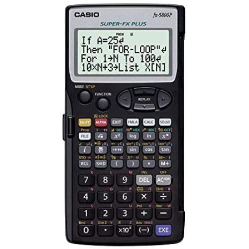 Casio Super Fx Plus Fx-5800p Programmable Scientific Calculator with 4-line Natural Textbook Display Multi Replay Function with 28500 Bytes 128 Built in Formulas 40 Scientific Constants Matrix Calculation Limited Edition