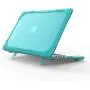 Compatible with 2017 MacBook Air 13 inch Kickstand Case, Funut 2 in 1 Rubberized Hard Plastic Case Shock Proof Cover Matt Protective Case for Laptop MacBook Air 13.3 inch A1466 A1369 (# Light Blue)