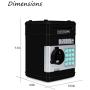 HeQiao Digital Coin Bank Electronic Auto-scrolled Paper Money Banks Password Safe Piggy Bank for Boys (Black)
