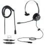 Emaiker Wired Call Center Noise Cancelling Corded Monaural Telephone Headphone for Deskphones U10P-S RJ9 Headset with Mic Mircrophone for Desk Landline Phone IP Phones for Office telemarketing Work