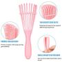 Emoly 2 Pack Detangling Brush for Natural Hair-Detangler for America 3a to 4c Kinky Wavy, Curly, Coily Hair, Detangle Easily with Wet/Dry (Green& Pink)