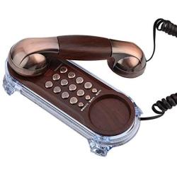 Corded Antique Telephone,Retro Wall Mounted Telephone Corded Phone Landline Fashion Telephone for Home Hotel(Red)