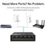TP-Link Litewave 5 Port Gigabit Ethernet Switch | Desktop Ethernet Splitter | Plastic Case | Unshielded Network Switch | Plug & Play | Fanless Quiet | Unmanaged (LS1005G)