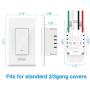 Smart Light Switch, Gosund 2.4Ghz Wifi Light Switch Works with Alexa, Google Assistant, Remote Control/Voice Control and Schedule, Neutral Wire Required, Single-Pole, No Hub Required