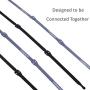 Reusable Cable Straps Wire Ties, Pack of 50 Trilancer Adjustable Cord Fastener Cable Organizer, 8 Inches(Black)