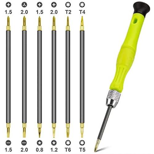 Small Screwdriver Sets, Precision Mini Screwdrivers Set Repair Tool Bit Kit with 6PCS Flat Phillips Pentalobe Triwing Y for Eyeglass Watch Jewelers Laptop Computer Macbook Electronic