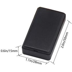 Zulkit 5Pcs Project Boxes ABS Plastic Electrical Project Case Power Junction Box Black 1.97 x 1.10 x 0.59 inch (50 x 28 x 15 mm)