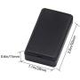 Zulkit 5Pcs Project Boxes ABS Plastic Electrical Project Case Power Junction Box Black 1.97 x 1.10 x 0.59 inch (50 x 28 x 15 mm)