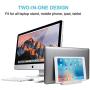 JARLINK (Upgraded Version) Vertical Laptop Stand, Desktop Stand Adjustable Laptop Holder (up to 17.3 inches) Compatible with MacBook Pro/Air, Microsoft Surface, Lenovo (Silver)