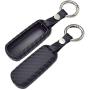 WFMJ Black Carbon Fiber Silicone 3 4 Buttons Remote Smart Key Chain Cover Case for Mazda 2 3 5 6 CX-3 CX-4 CX-5 CX-7 MX-5 Miata CX-9 RX-8 Speed3