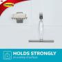 Command Bath Shower Squeegee and Hook With Water-Resistant Adhesive, Holds 1 lb, 1 Squeegee, 1 Hook, 2 Strips, BATH32-SS-ES