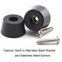 SDTC Tech 16-Pack Rubber Feet with Built in Stainless Steel Washer, Round Non-Slip Furniture Pads (25x20x13mm / D1xD2xH) with Screws for Cutting Board, Electronics, Amps, Cabinet, Chairs etc.